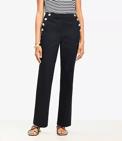 Petite Curvy Mariner Parker Straight Pants