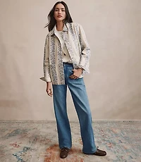 Petite Mid Rise Relaxed Straight Jeans in Mid Vintage Wash