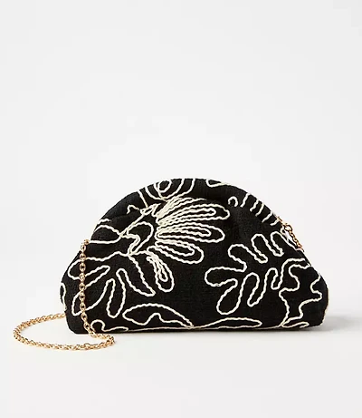 Floral Embroidered Shoulder Bag