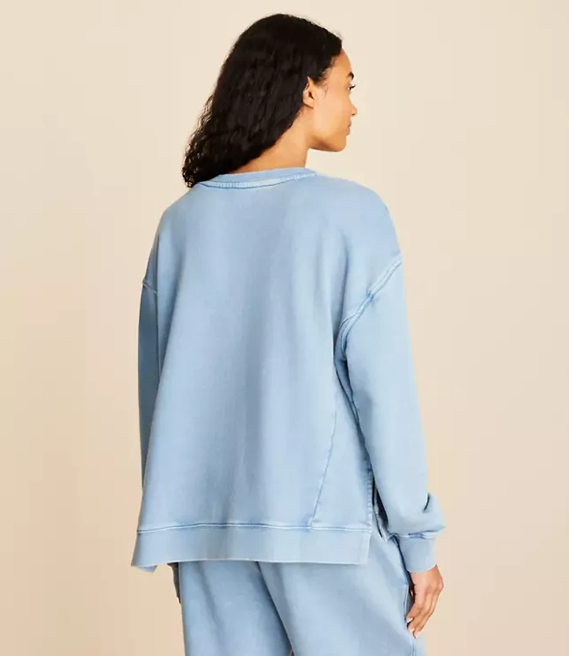 Lou & Grey Denim Washed Sweatshirt