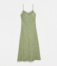 Petite LOFT Versa Gingko Strappy Midi Slip Dress