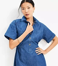 Denim Utility Mini Pocket Dress