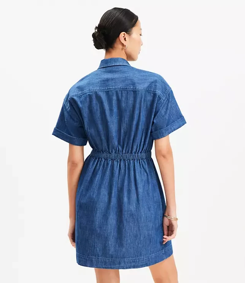 Denim Utility Mini Pocket Dress