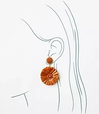 Raffia Circle Statement Earrings