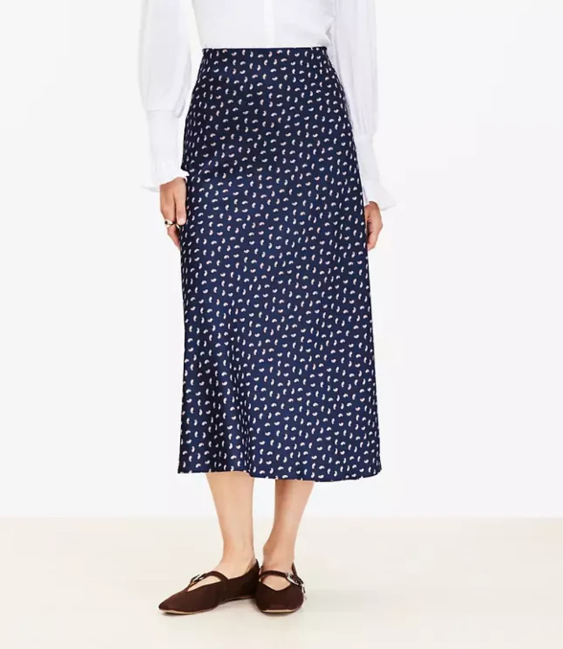 Paisley Bias Midi Skirt