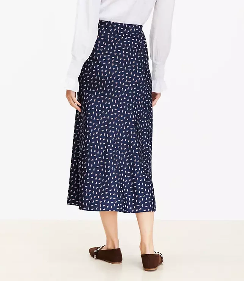 Paisley Bias Midi Skirt