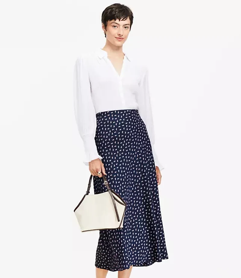 Paisley Bias Midi Skirt