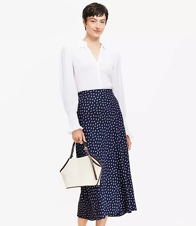 Paisley Bias Midi Skirt