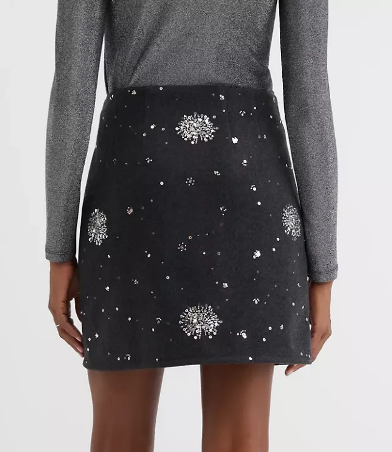 Sequin Embellished Mini Skirt