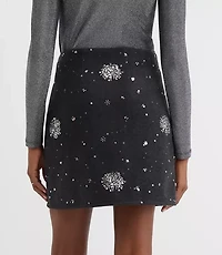 Sequin Embellished Mini Skirt