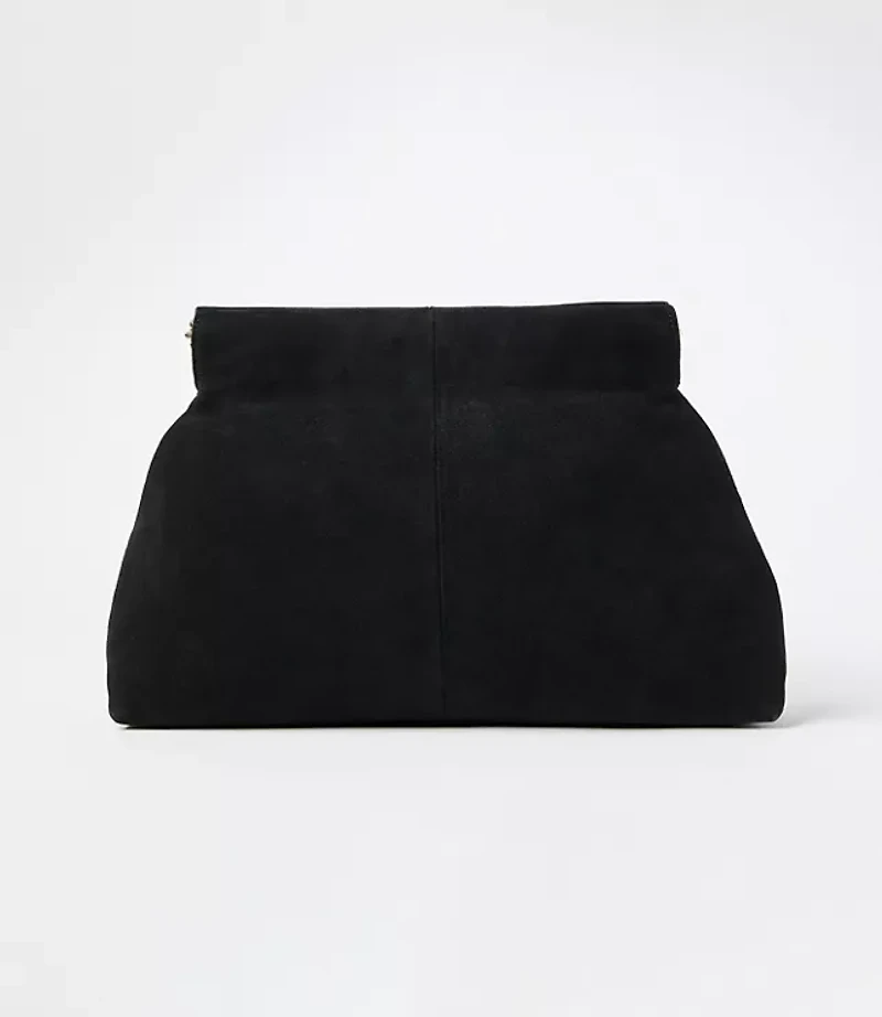 LOFT Versa Oversized Suede Clutch Bag