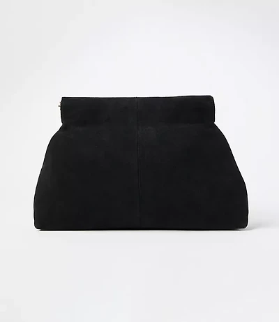 LOFT Versa Oversized Suede Clutch Bag