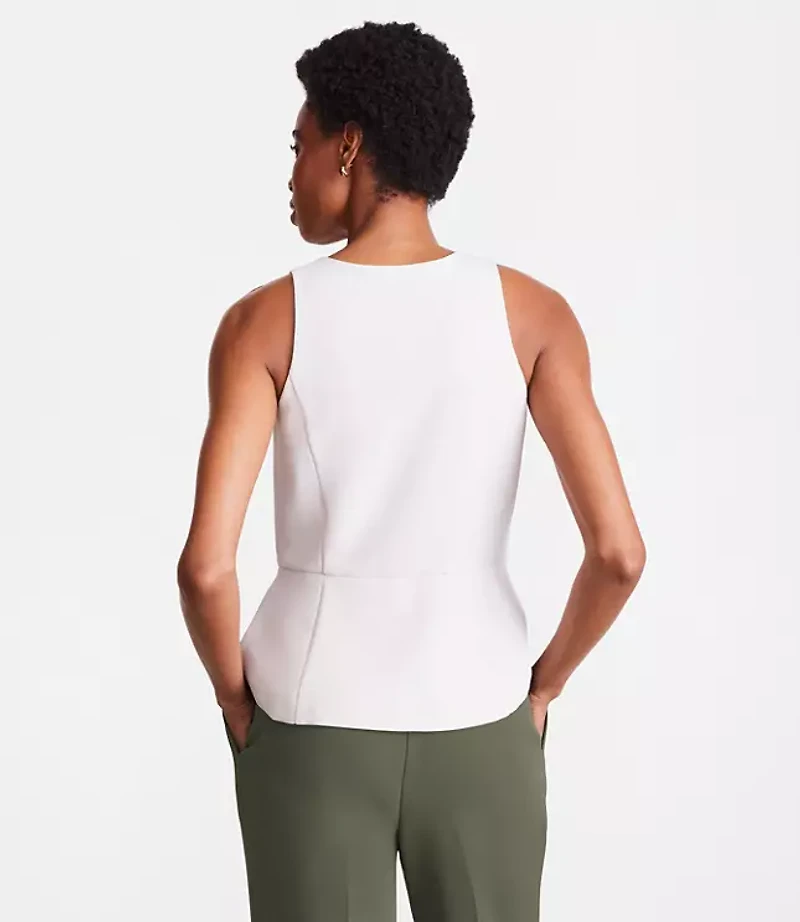 Petite LOFT Versa Crepe Drape Halter Vest