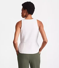 Petite LOFT Versa Crepe Drape Halter Vest