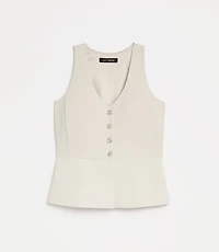 Petite LOFT Versa Crepe Drape Halter Vest