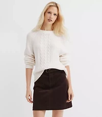 Petite Ribbed Cable Sweater