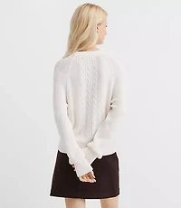 Petite Ribbed Cable Sweater