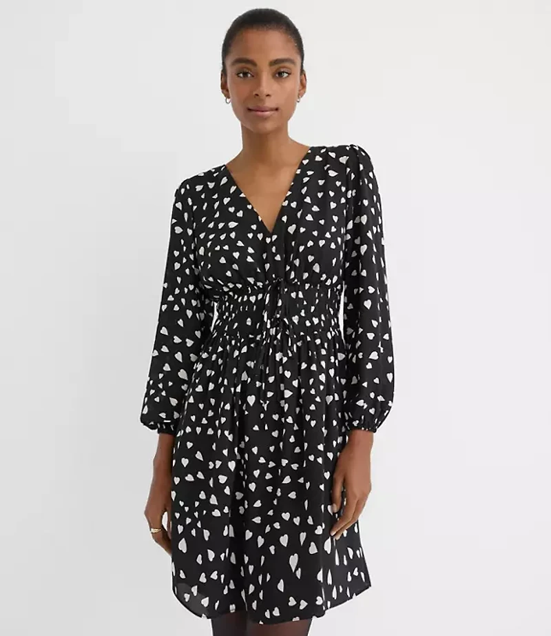 Heart Double Tie Mini Dress