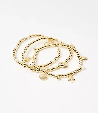 Seaside Beaded Stretch Bracelet Set