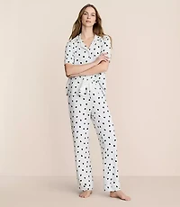Heathered Heart Pajama Set