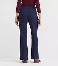 Petite Pintucked Flare Pants Twill