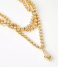 Chunky Ball Chain Layered Necklace Set