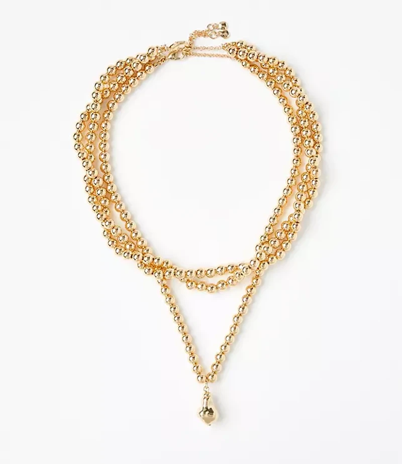 Chunky Ball Chain Layered Necklace Set