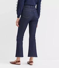 Petite Patch Pocket High Rise Kick Crop Jeans Classic Rinse Wash