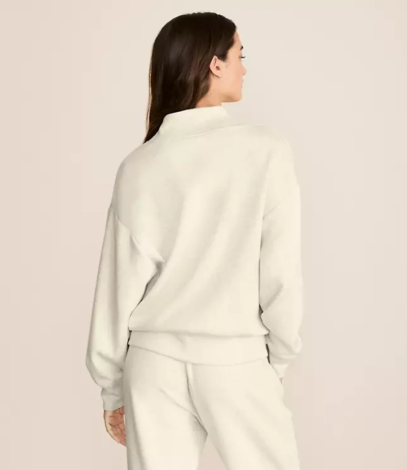 Lou & Grey Heathered Scubasoft Half Zip Top