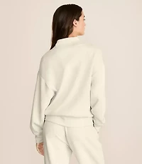 Lou & Grey Heathered Scubasoft Half Zip Top