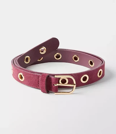 Eyelet Suede Belt