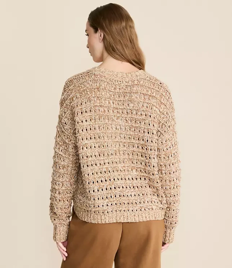 Lou & Grey Marled Open Stitch Sweater