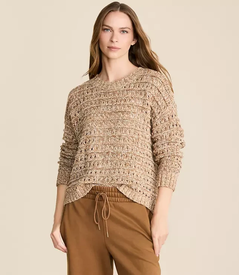 Lou & Grey Marled Open Stitch Sweater