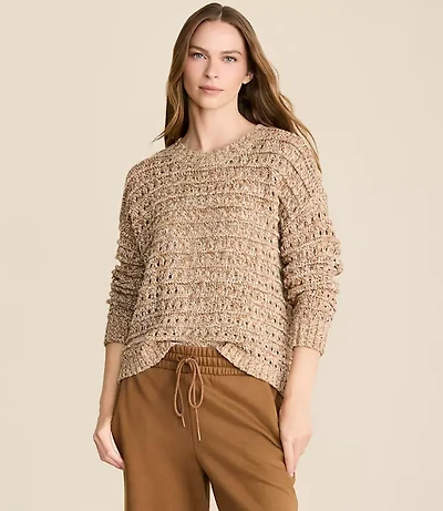 Lou & Grey Marled Open Stitch Sweater