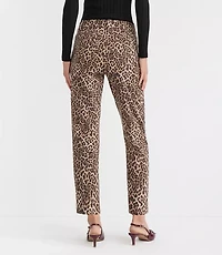 Curvy Riviera Slim Pants Leopard Print Bi-Stretch