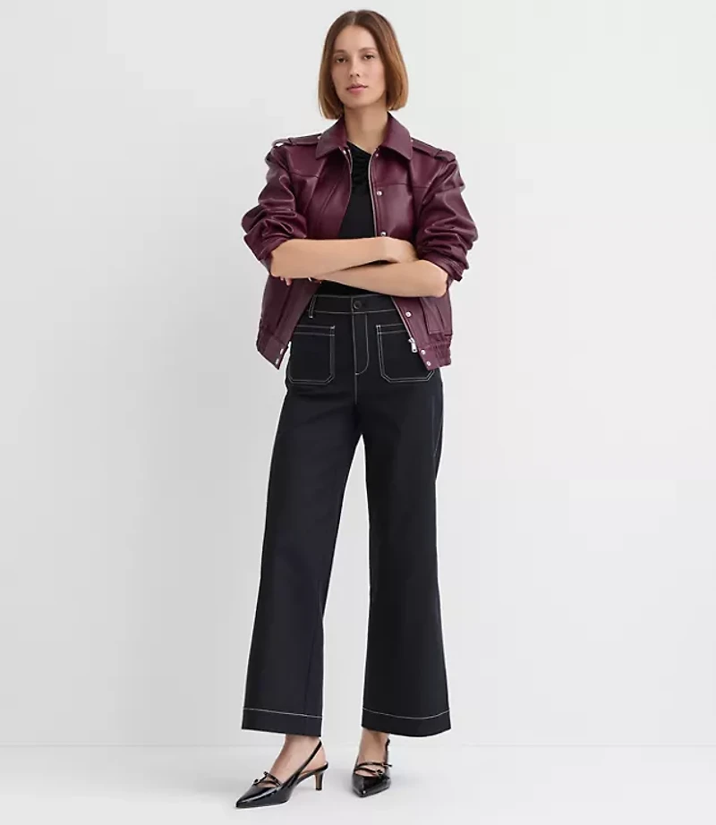 Tall Palmer Wide Leg Pants Pique