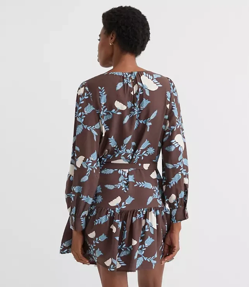 Garland Pleated Mini Flounce Dress