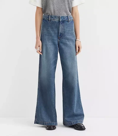 Curvy High Rise Trouser Jeans Authentic Vintage Mid Wash