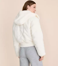 Lou & Grey Hooded Sherpa Puffer Jacket