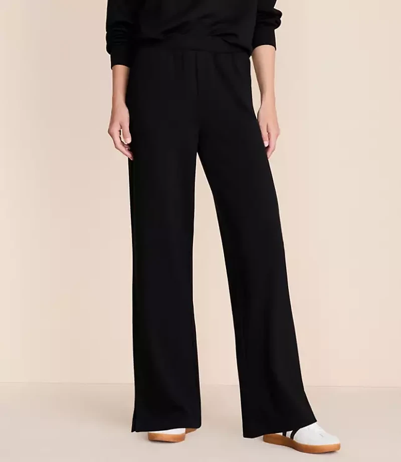 Lou & Grey Scubasoft Side Slit Straight Leg Pants