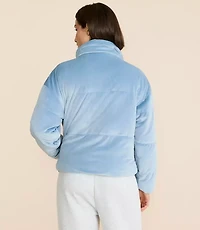 Lou & Grey Ribbed Velour Puffer Jacket
