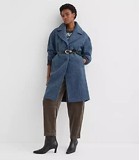 Boucle Twill Cocoon Coat