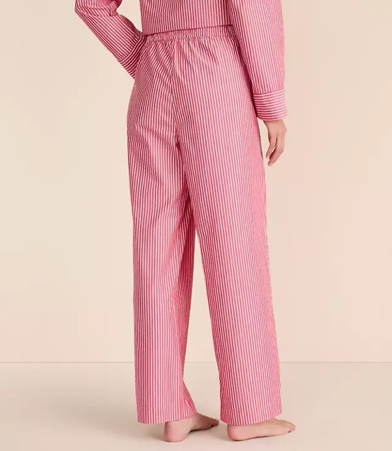 Striped Poplin Pajama Pants