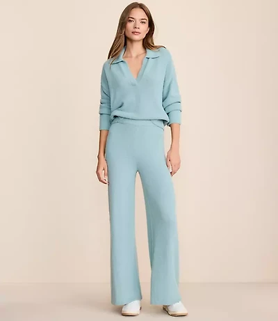Lou & Grey Fuzzy Wide Leg Sweater Pants