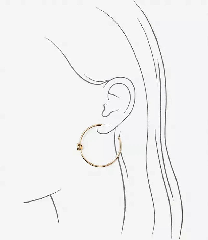 Delicate Knot Hoop Earrings