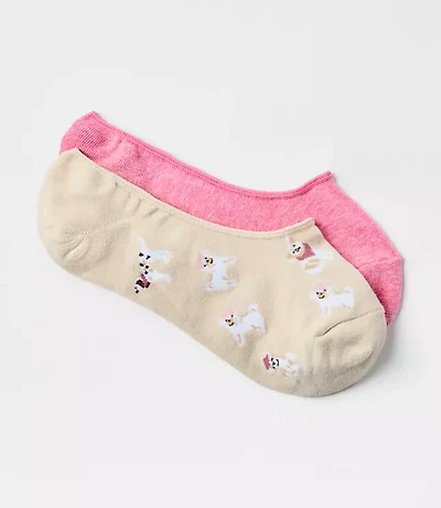 Dog Beret & Heathered No Show Sock Set
