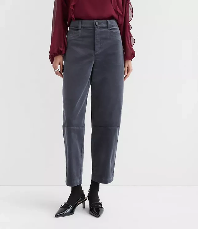 Barrel Pants Stretch Velvet