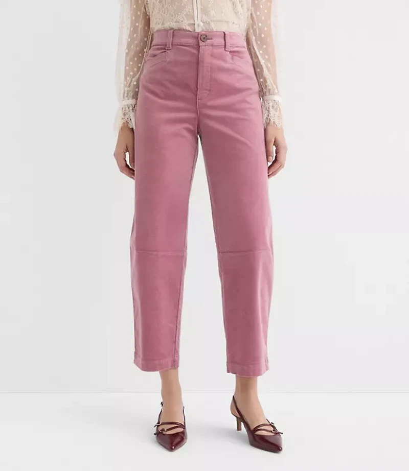 Barrel Pants Stretch Velvet