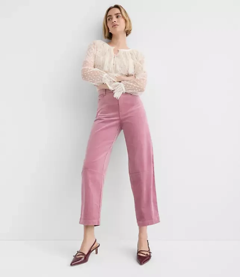 Barrel Pants Stretch Velvet