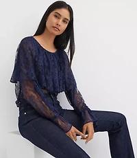 Floral Lace Cape Top